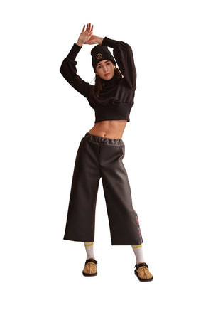 Alex Crop Top - Black - Harem London