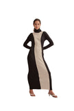 Ribbed Dress - Black and White - Harem London