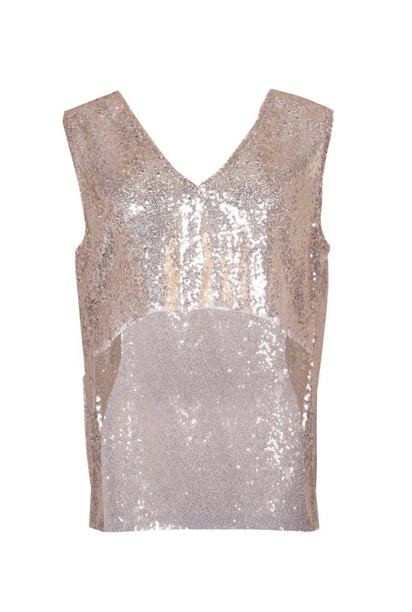 Sequin Asymmetrical Top | Harem London