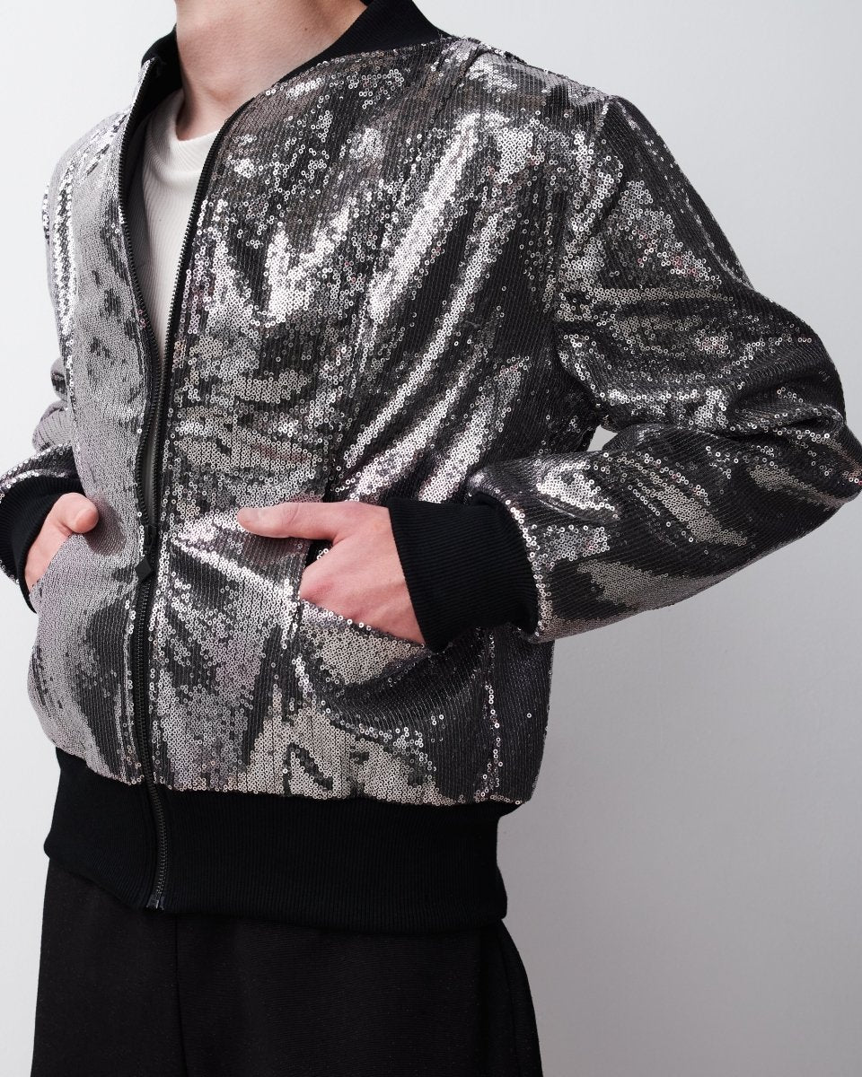 Sequin Bomber Jacket Harem London